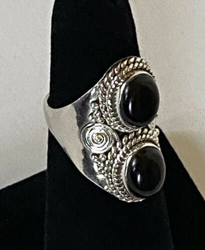 Artisan Created Hand Crafted Natural Black Onyx Sterling Silver - Image 6