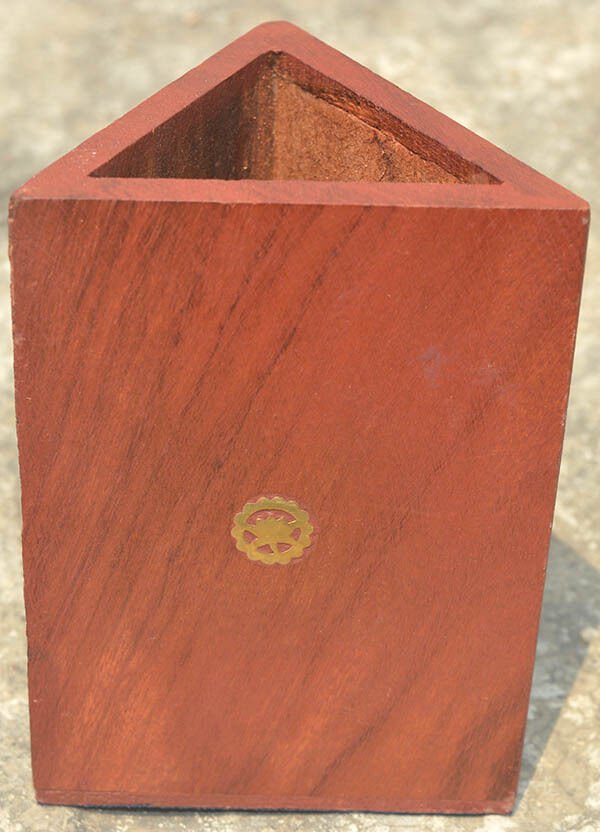 Gemstone Painting Wood Triangle Pen Holder - Image 3