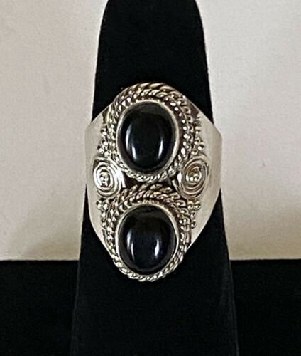Artisan Created Hand Crafted Natural Black Onyx Sterling Silver - Image 4