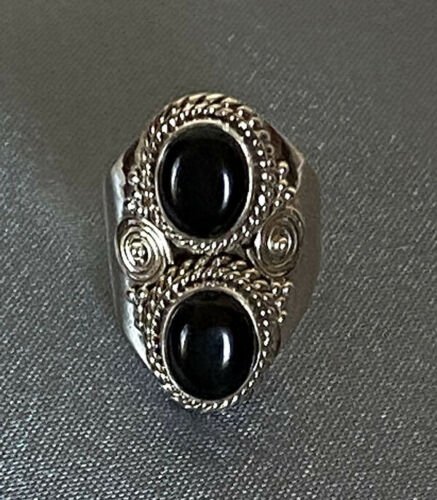 Artisan Created Hand Crafted Natural Black Onyx Sterling Silver - Image 3