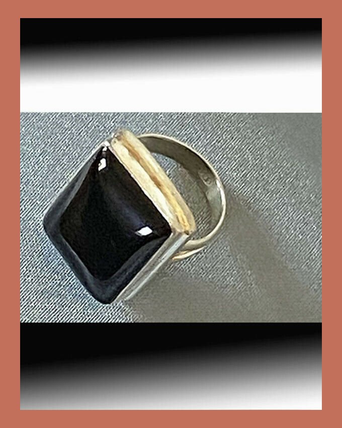 Artisan Created Hand Crafted Natural Black Onyx Sterling Silver