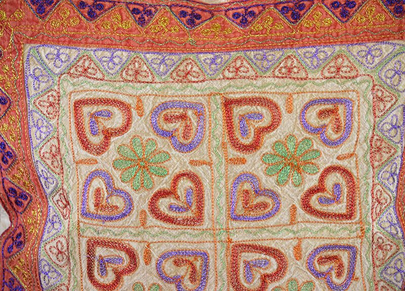 Stone Washed Cotton Embroidery Pillow Cover - Image 3