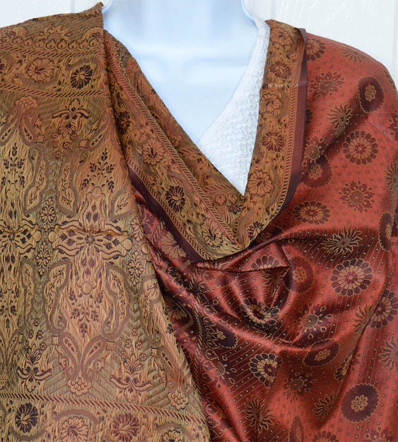 Varanasi Silk Paisley Stole Wrap - Image 4