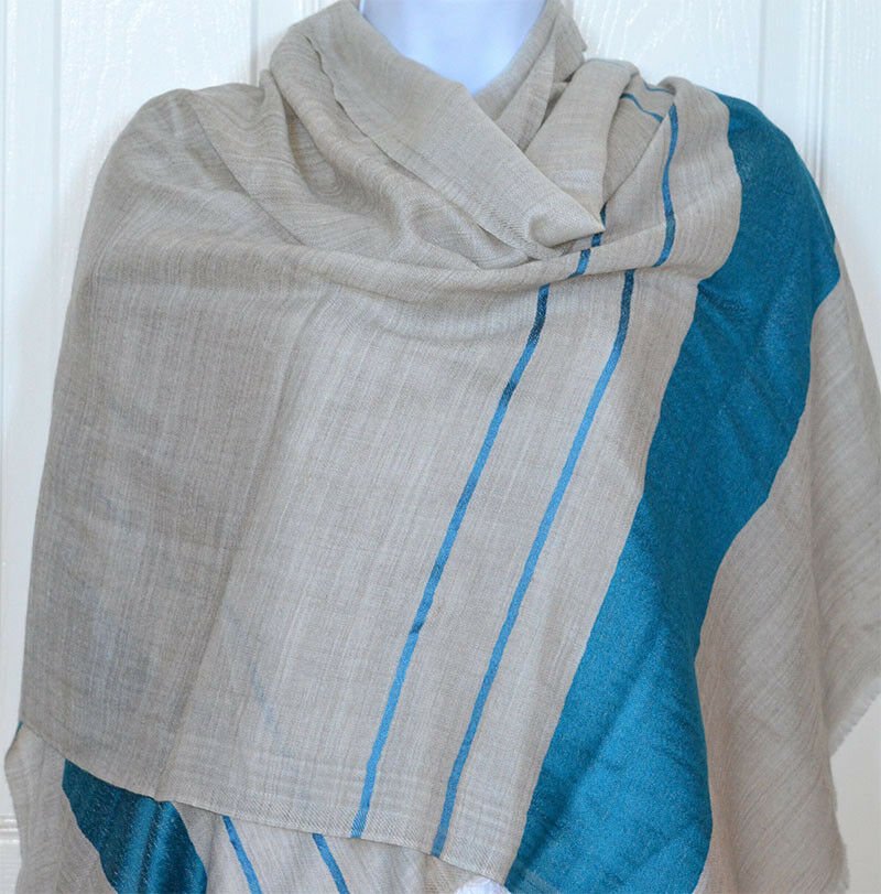 Handwoven Pashmina Cashmere Wool Shawl Wrap - Image 2