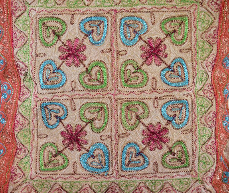 Stone Washed Cotton Embroidery Pillow Cover - Image 3
