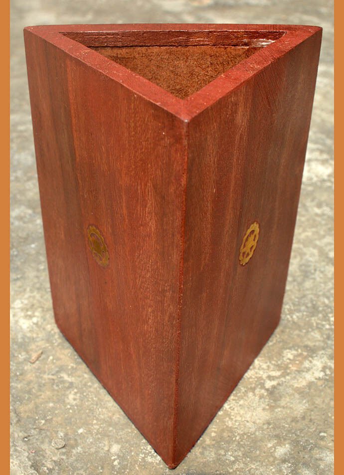 Gemstone Painting Wood Triangle Pen Holder - Image 3