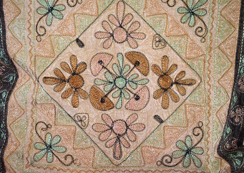 Stone Washed Cotton Embroidered Pillow Cover - Image 3