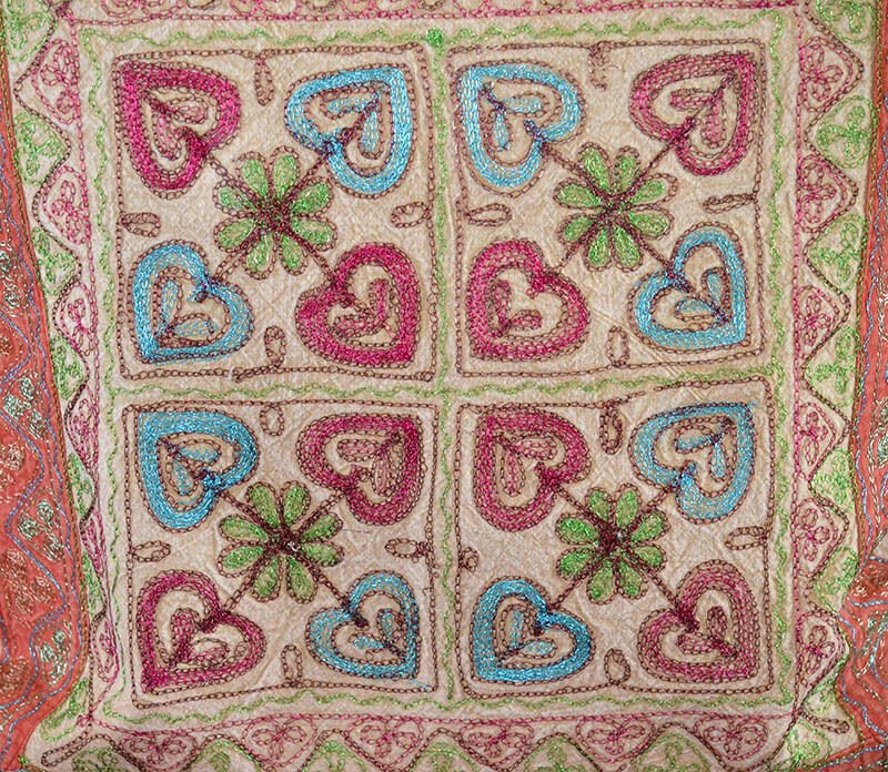 Stone Washed Cotton Embroidery Pillow Cover - Image 3
