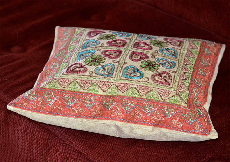 Stone Washed Cotton Embroidery Pillow Cover - Image 4