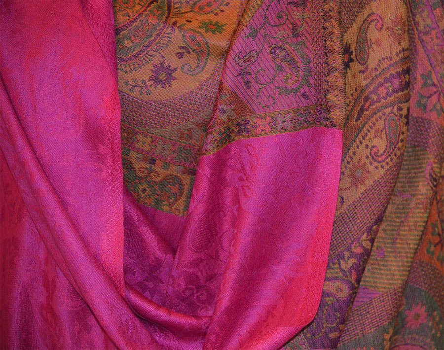 Paisley Pashmina Silk Blend Shawl Wrap - Image 6