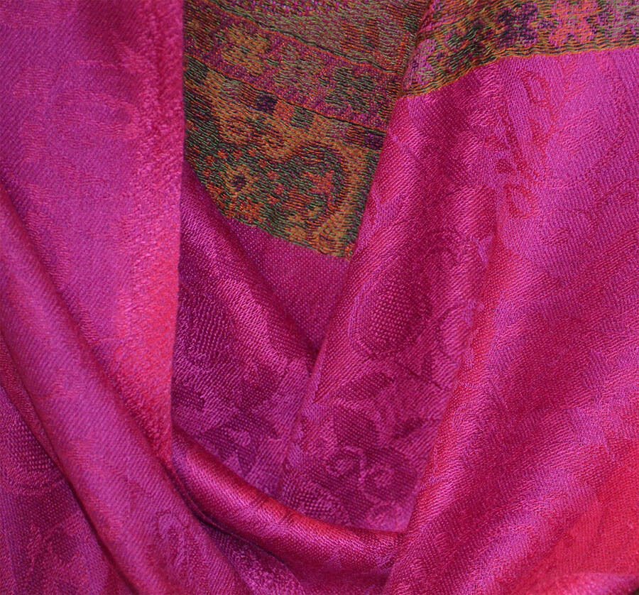 Paisley Pashmina Silk Blend Shawl Wrap - Image 5