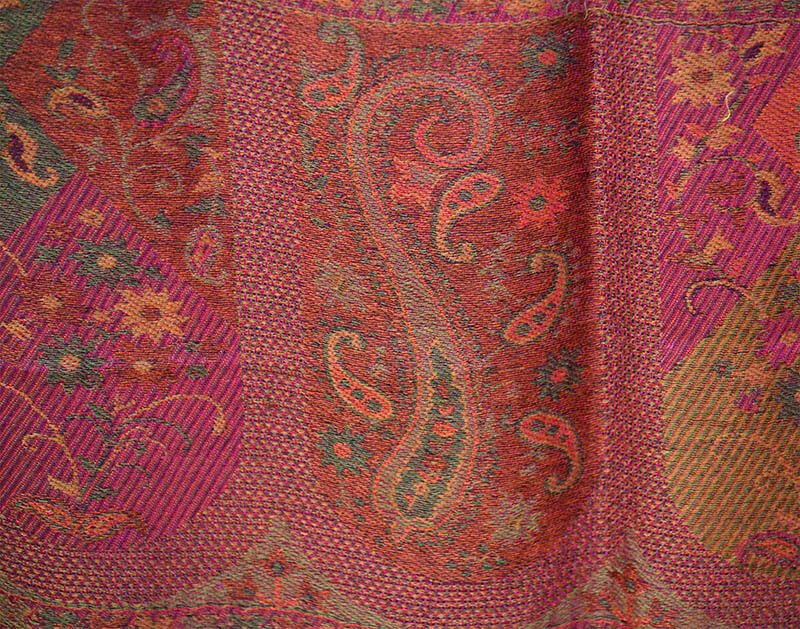 Paisley Pashmina Silk Blend Shawl Wrap - Image 4