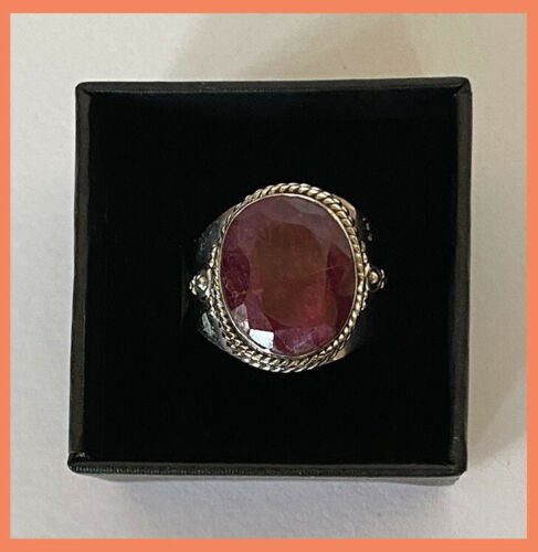 Artisan Created Hand Crafted Natural Ruby Sterling Silver Ring - Image 4