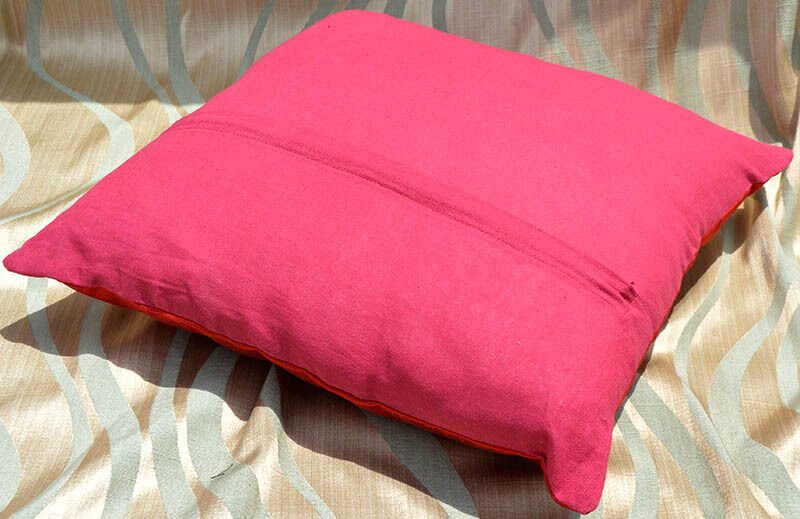 Set of 2 Red Silk Embroidered Pillow Cover - Image 5