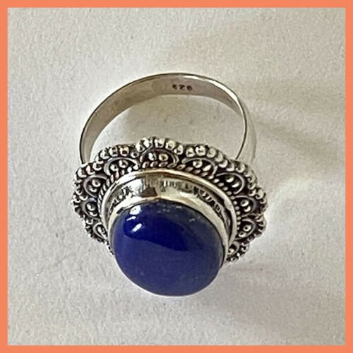 Artisan Created Hand Crafted Lapis Lazuli Sterling Silver Ring - Image 5