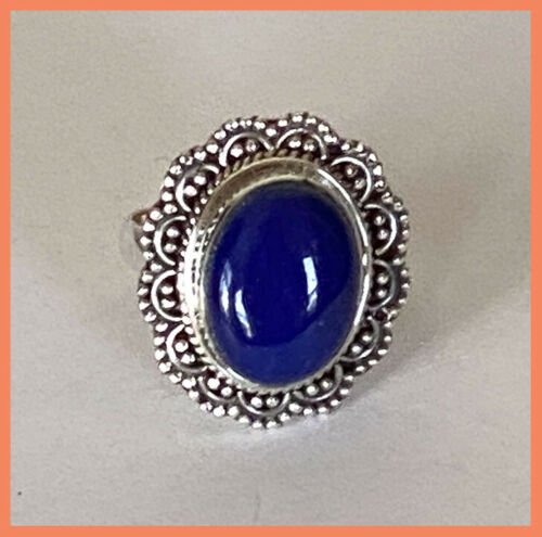 Artisan Created Hand Crafted Lapis Lazuli Sterling Silver Ring - Image 4