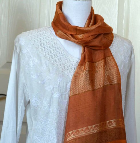 Woven Angkor Wat Temple Silk Stole - Image 3