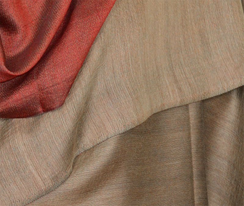 Handwoven Double Sided Silk Shawl Wrap - Image 4