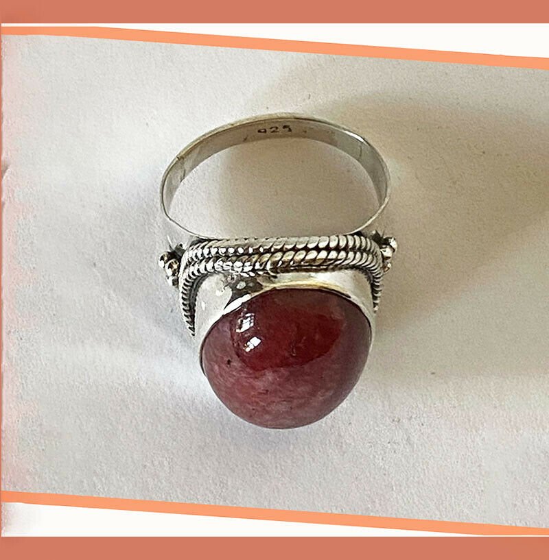 Artisan Created Hand Crafted Natural Agate Sterling Silver Ring