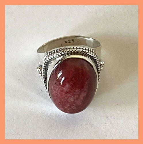 Artisan Created Hand Crafted Natural Agate Sterling Silver Ring - Image 6