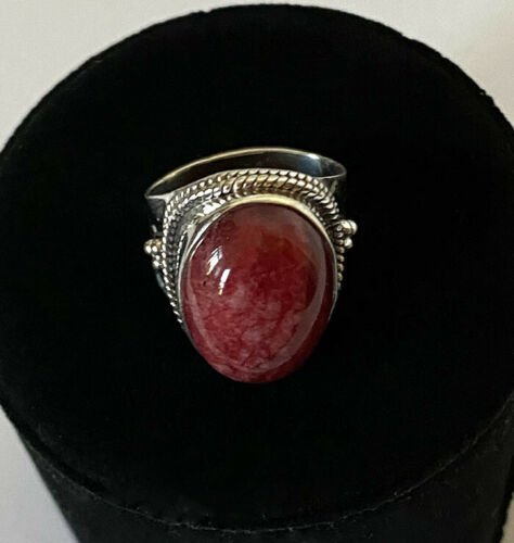 Artisan Created Hand Crafted Natural Agate Sterling Silver Ring - Image 3