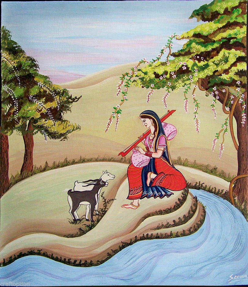 Asian Music Instrument Painting
