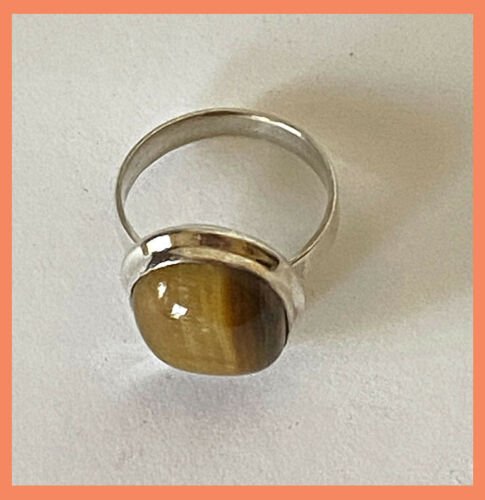Artisan Created Hand Crafted Natural Tiger's Eye Sterling Silver - Image 6