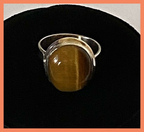 Artisan Created Hand Crafted Natural Tiger's Eye Sterling Silver - Image 5