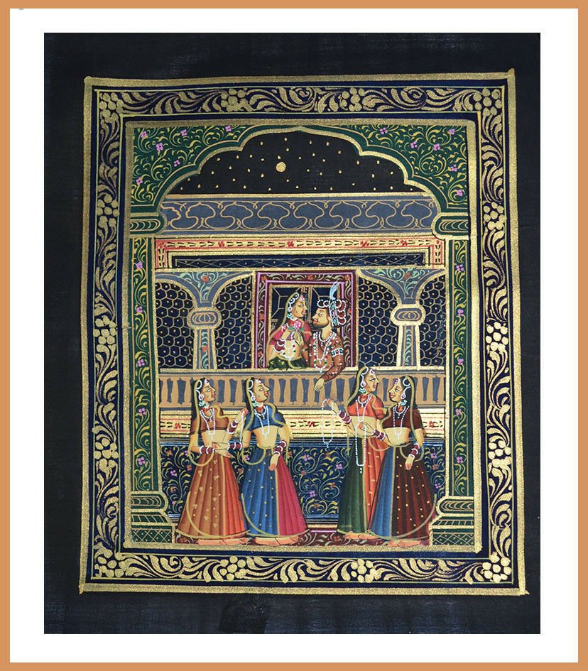 Mughal King And Queen Miniature Painting