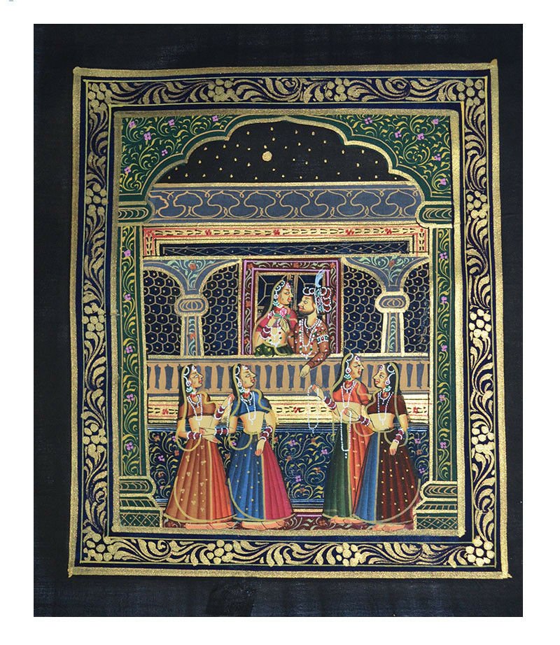 Mughal King And Queen Miniature Painting - Image 5