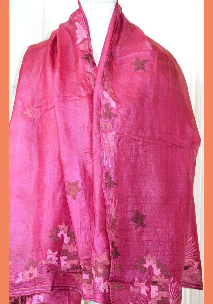 Silk vintage long stole - Image 3