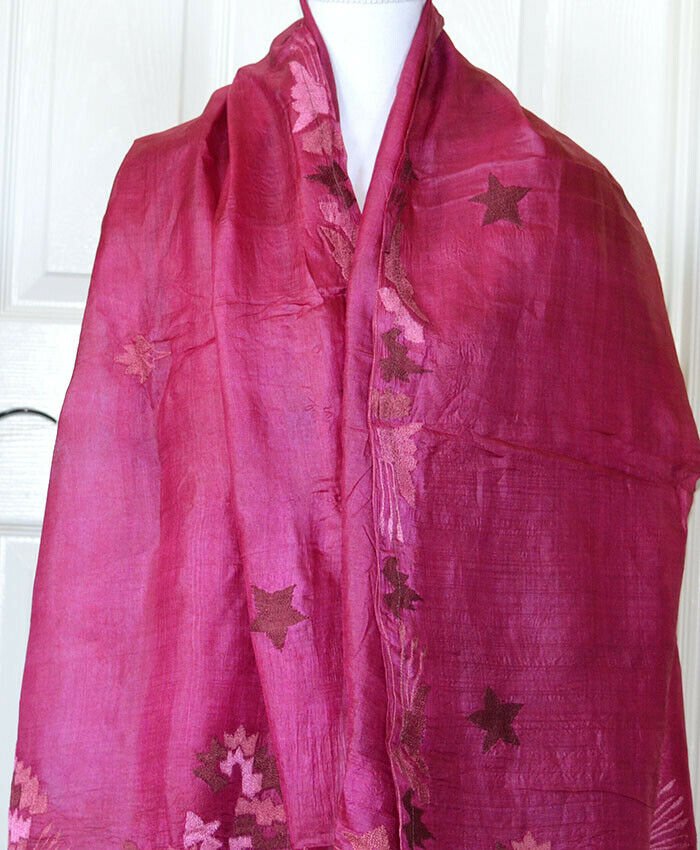 Silk vintage long stole - Image 4
