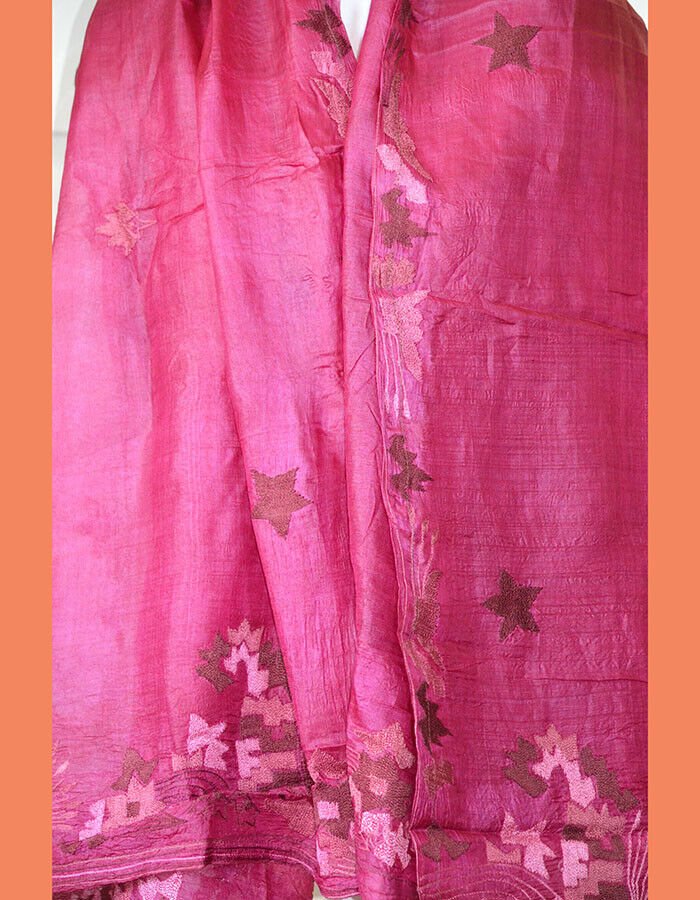 Silk vintage long stole - Image 6