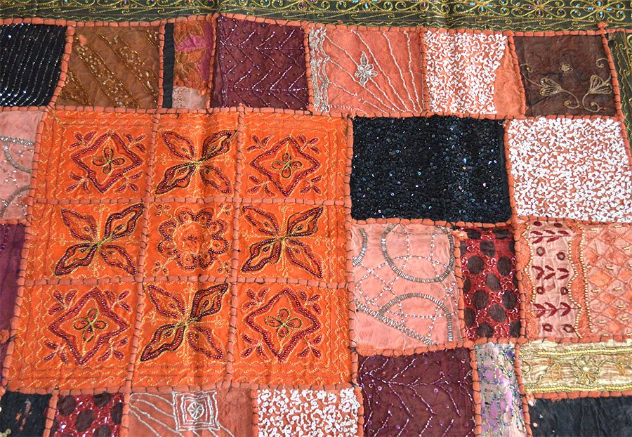 Sequin Bead Work Hand Embroidered Wall Tapestry - Image 2