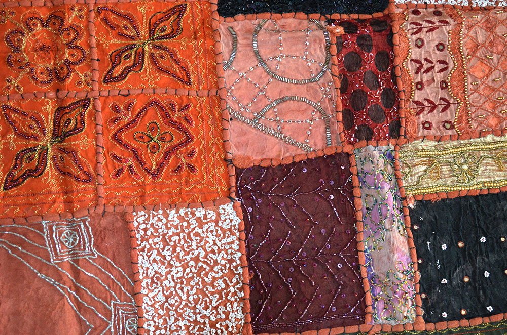 Sequin Bead Work Hand Embroidered Wall Tapestry - Image 3
