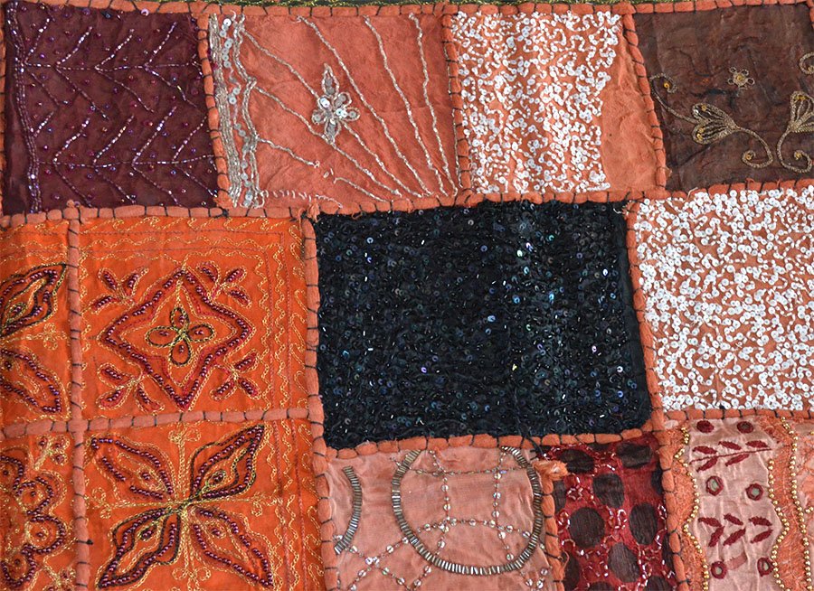 Sequin Bead Work Hand Embroidered Wall Tapestry - Image 4