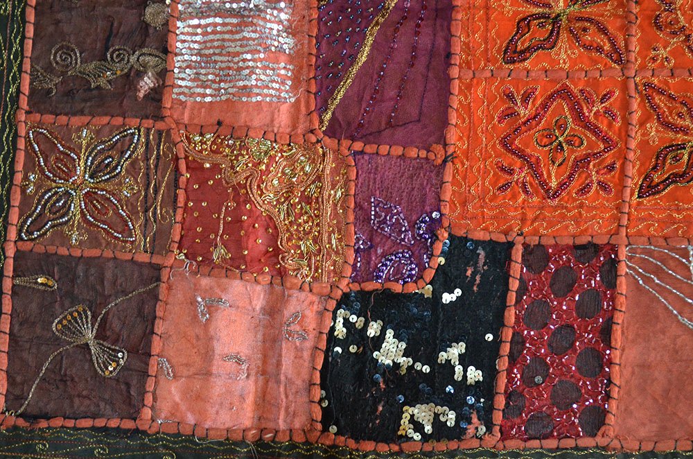 Sequin Bead Work Hand Embroidered Wall Tapestry - Image 5