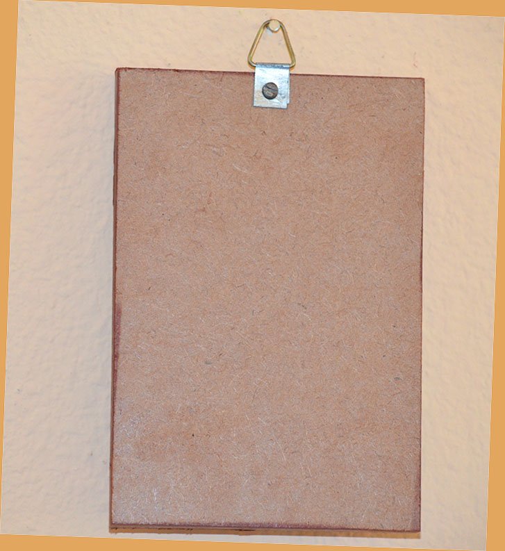 Gemstone Painting Wood Keychain, Keys Wall Holder with Three Hooks