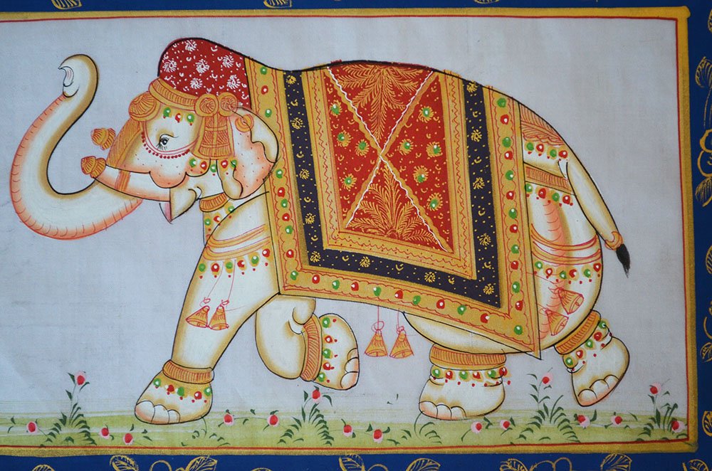 Decorated Elephant Miniature Painting - Image 3