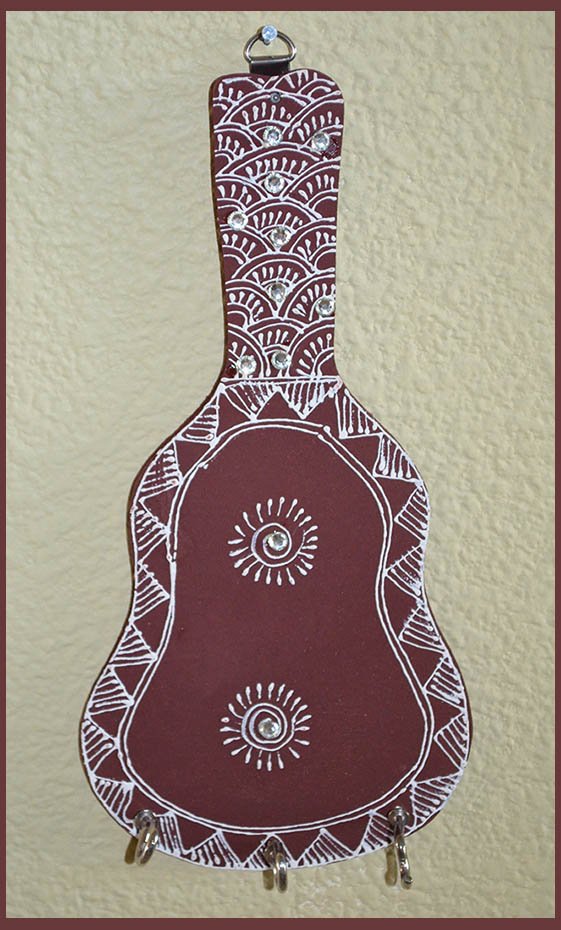 Hand Painted Wood Keychain Wall Holder