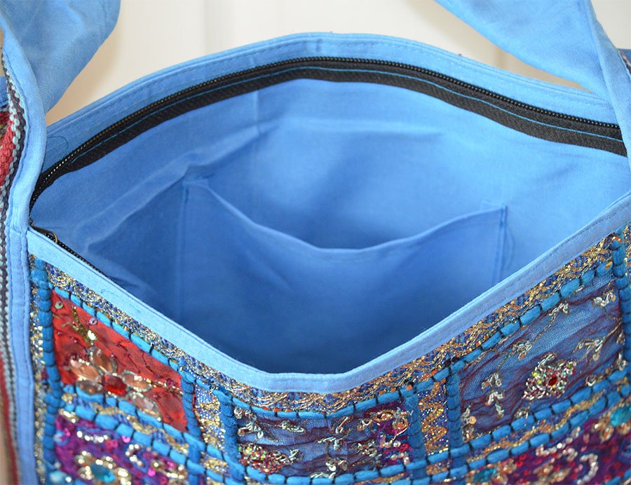 Vintage Embroidered Patches Sling Bag, Shoulder Bag - Image 4