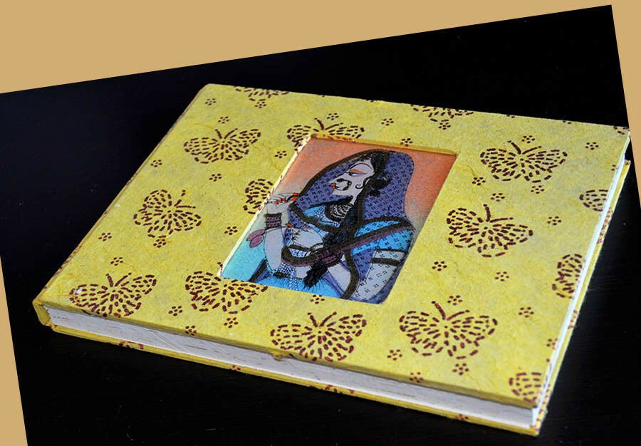 Recycled Paper Gemstone Painting Cover Journal Diary - Image 4