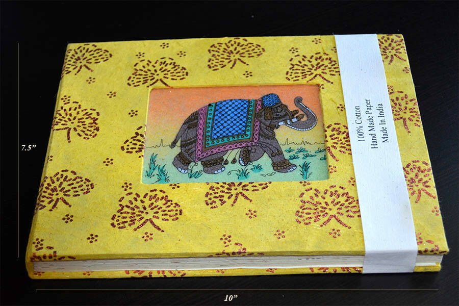 Gemstone Painting Cover Recycled Handmade Paper Journal Diary
