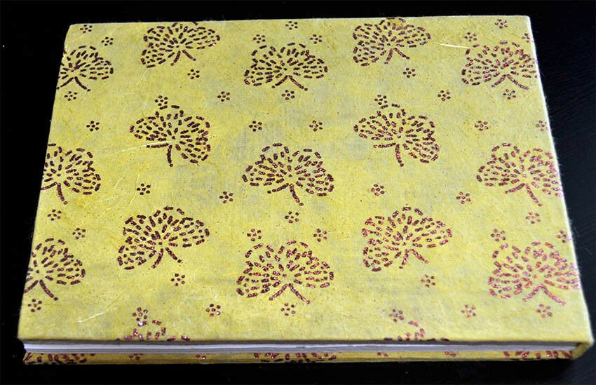 Gemstone Painting Cover Recycled Handmade Paper Journal Diary - Image 2